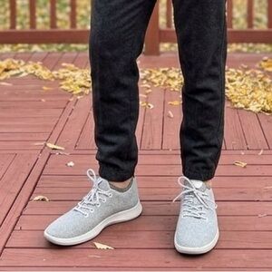 Allbirds Merino Wool Runners Light Gray White Outsole Lightweight Shoes M13